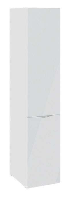 Шкаф для белья со стеклянной дверью «Глосс» (Белый глянец/Стекло) СМ-319.07.111