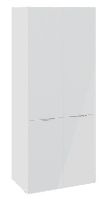 Шкаф для одежды «Глосс» (Белый глянец/Стекло) СМ-319.07.211