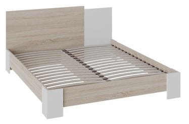 Двуспальная кровать на 1600мм «Валери» (Дуб сонома/Белый ясень)