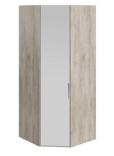 Шкаф угловой с зеркалом, левый «Эмбер» (Баттл Рок/Серый глянец) СМ-348.07.007 L