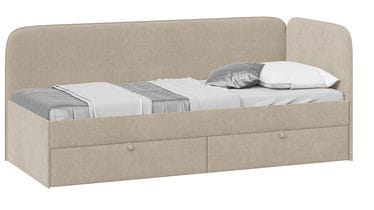 Кровать «Молли» с мягкой обивкой тип 1 (Scandi Cream 03)