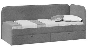Кровать «Молли» с мягкой обивкой тип 1 (Scandi Graphite 22)