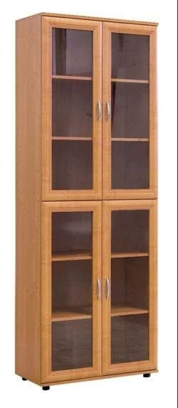 Закрытый книжный шкаф со стеклянными дверцами мод-107